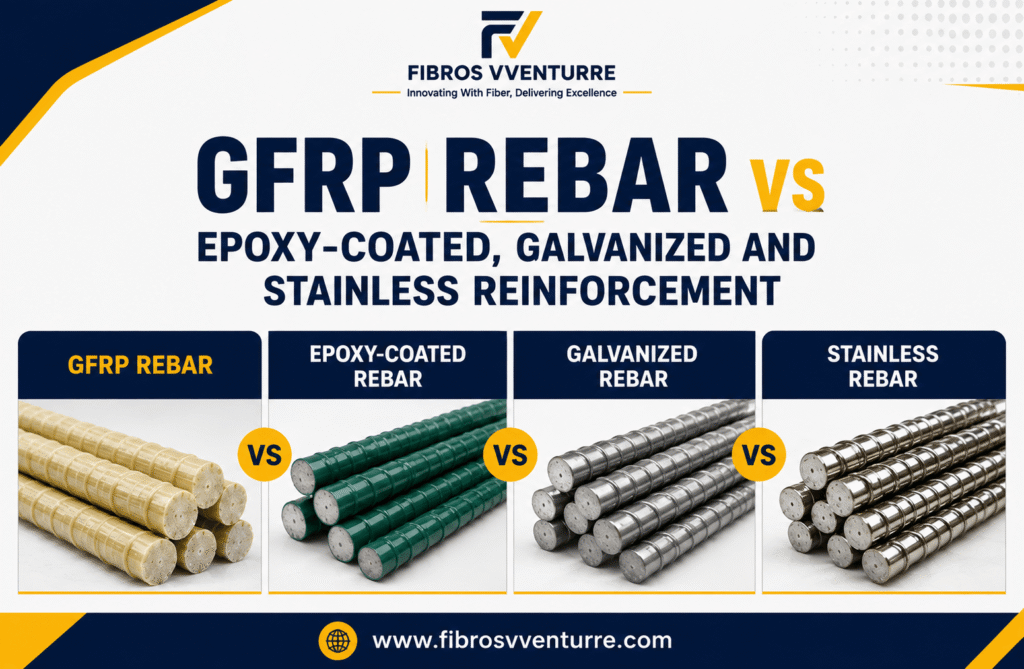 GFRP Rebar vs Epoxy-Coated, Galvanized and Stainless Reinforcement